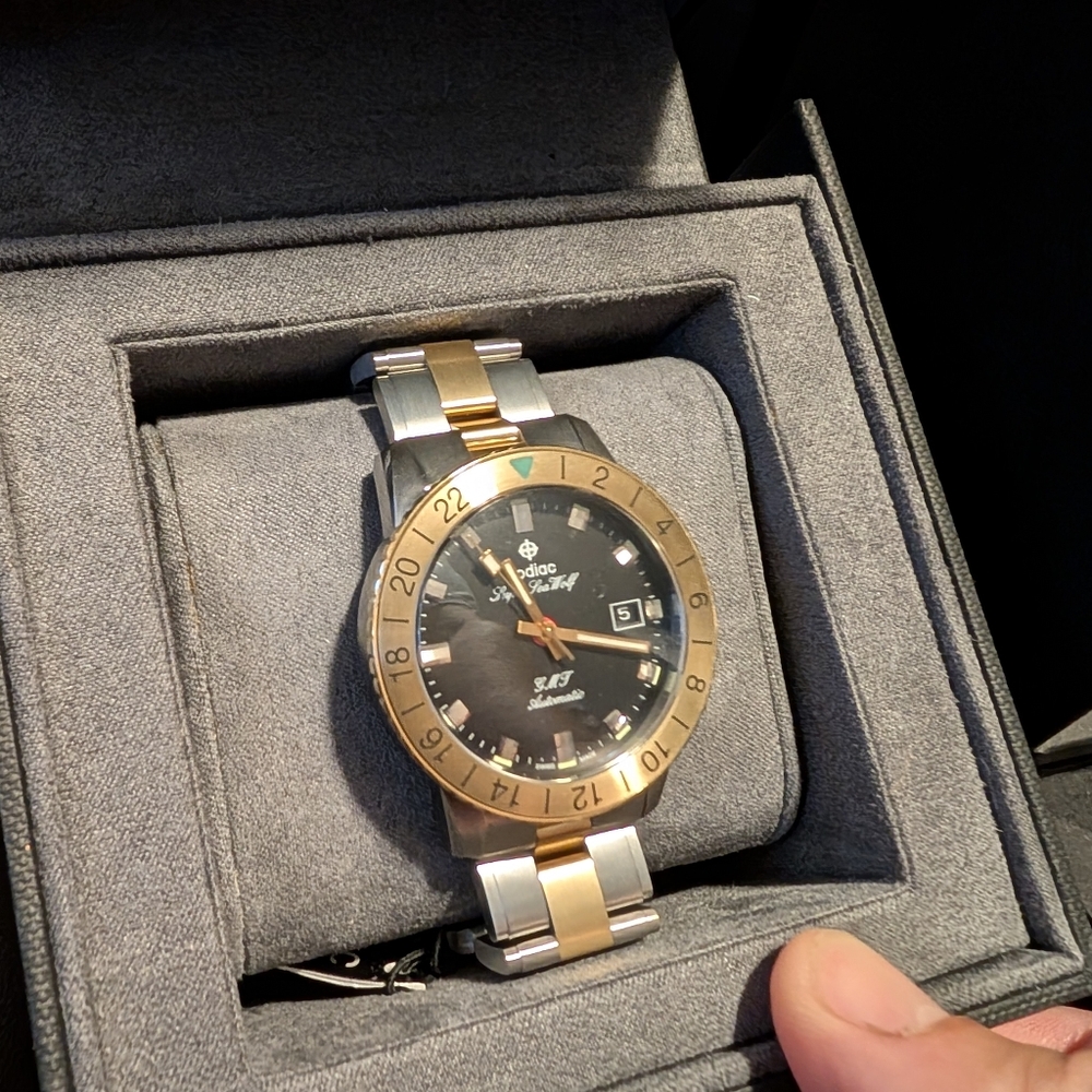 Zodiac Super Seawolf GMT 2 tone Gold And Silver Ref ZO9406 Full kit